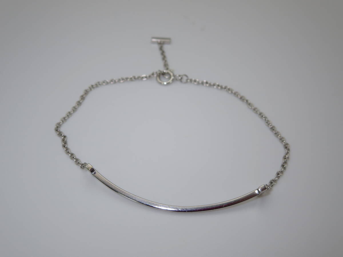 ☆ ② ティファニー Tスマイル 750(K18WG) 約16.0㎝位 約2.6g位 中古 ブレス ☆②T