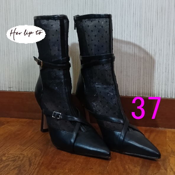 Double Belt Ankle Boots　ショ－トブ－ツ　dot　Her lip to　37