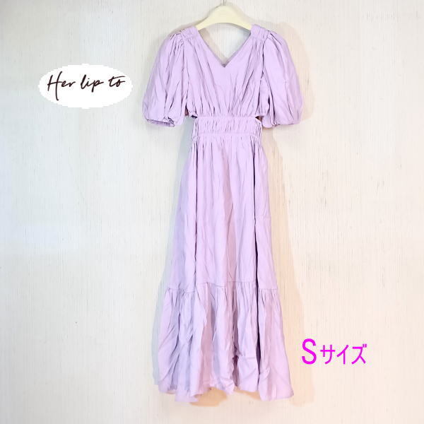 【タグ付き】As you wish Dress　ワンピ－ス　半袖　misty rose　Her lip to　Sサイズ