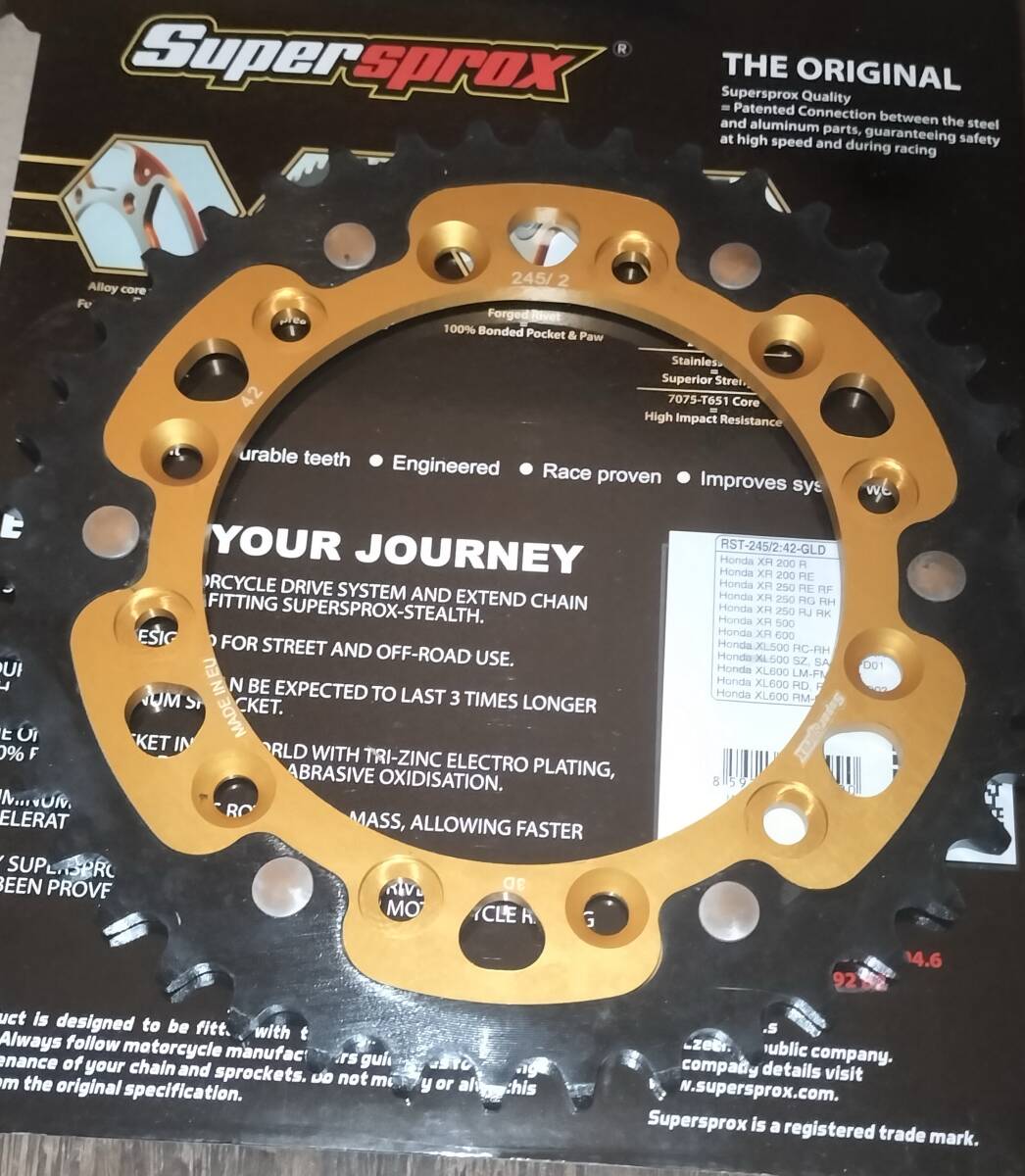 スーパースプロックス HONDA XR XL RST-245/2:42-GLD Supersprox
