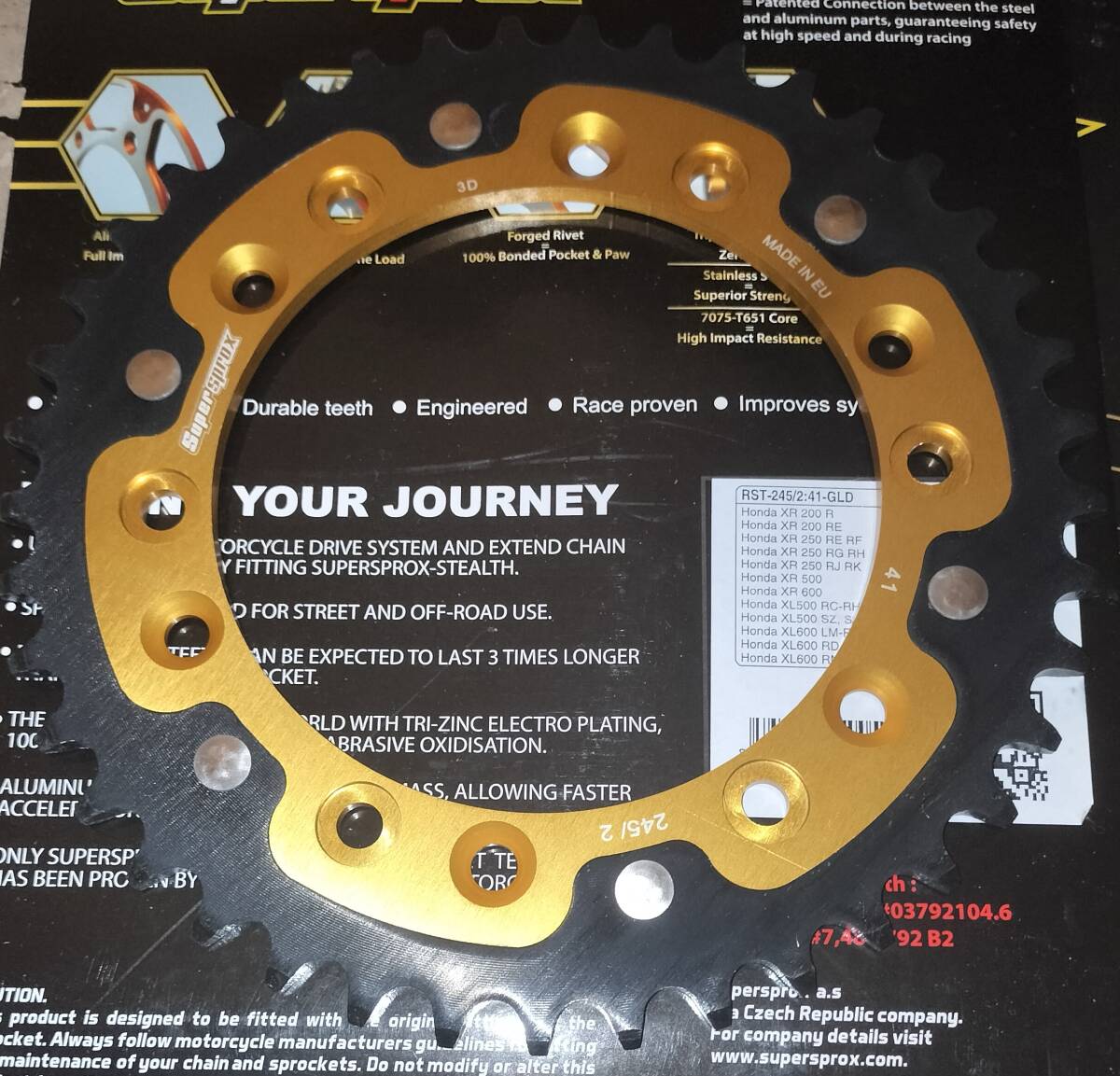 スーパースプロックス HONDA XR XL RST-245/2:41-GLD Supersprox