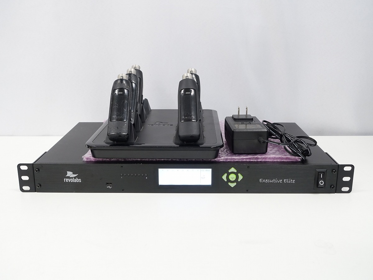 Revolabs 03-ELITEEXEC8-JP 1台 03-ELITEMIC-XLR-JP x5台 ワイヤレスマイクシステム ジャンク *426863 846