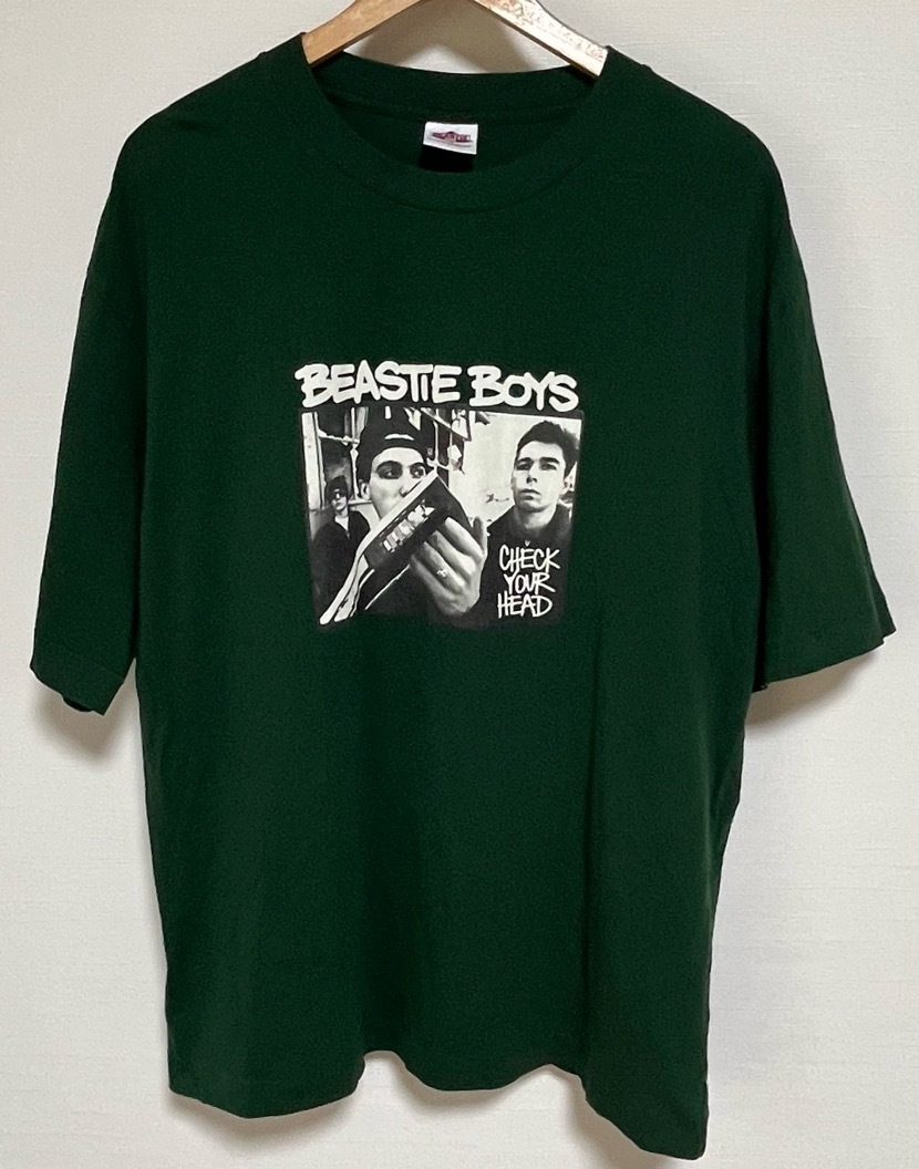 GU BEASTIE BOYS Tシャツ L 古着 緑 ビースティーボーイズ ビースティー ジーユー