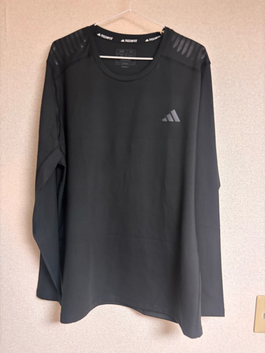 ★アディダス　長袖コンプレッション　テックフィット コントロール トレーニング 長袖Tシャツ　黒　15,400円　新品　2XL　HS9814