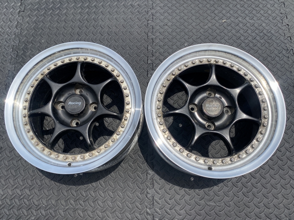 深リム 当時物 ENKEI レーシングS PCD114.3 4H 4穴 シルビア 180SX マーク2 コルトラリーアート アコード トルネロ レビン 入手困難