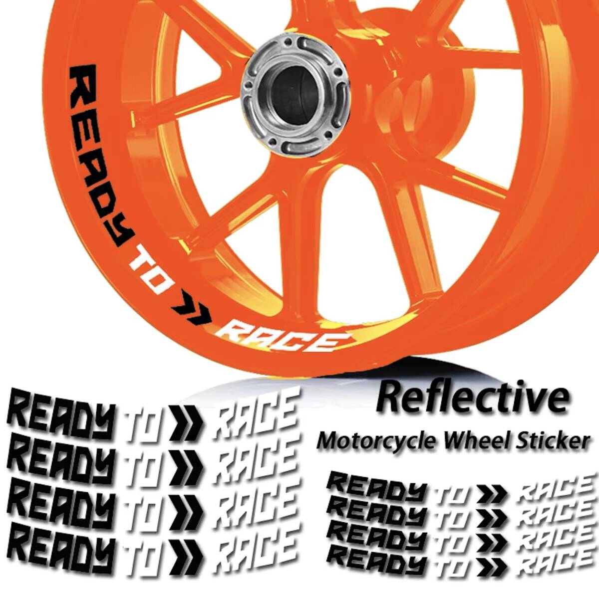 リムステッカー リムデカール READY TO RACE /KTM RC125 250 390 790DUKE 890DUKE 690 SMC R ENDURO 1090 1290 スーパーデューク R/GT 黒白