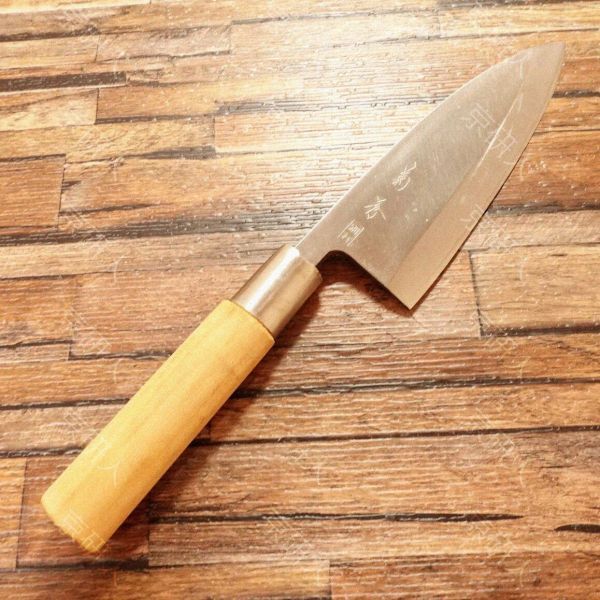 菊秀 出刃包丁 研ぎ済 別打 使用感少 ハガネ 150mm