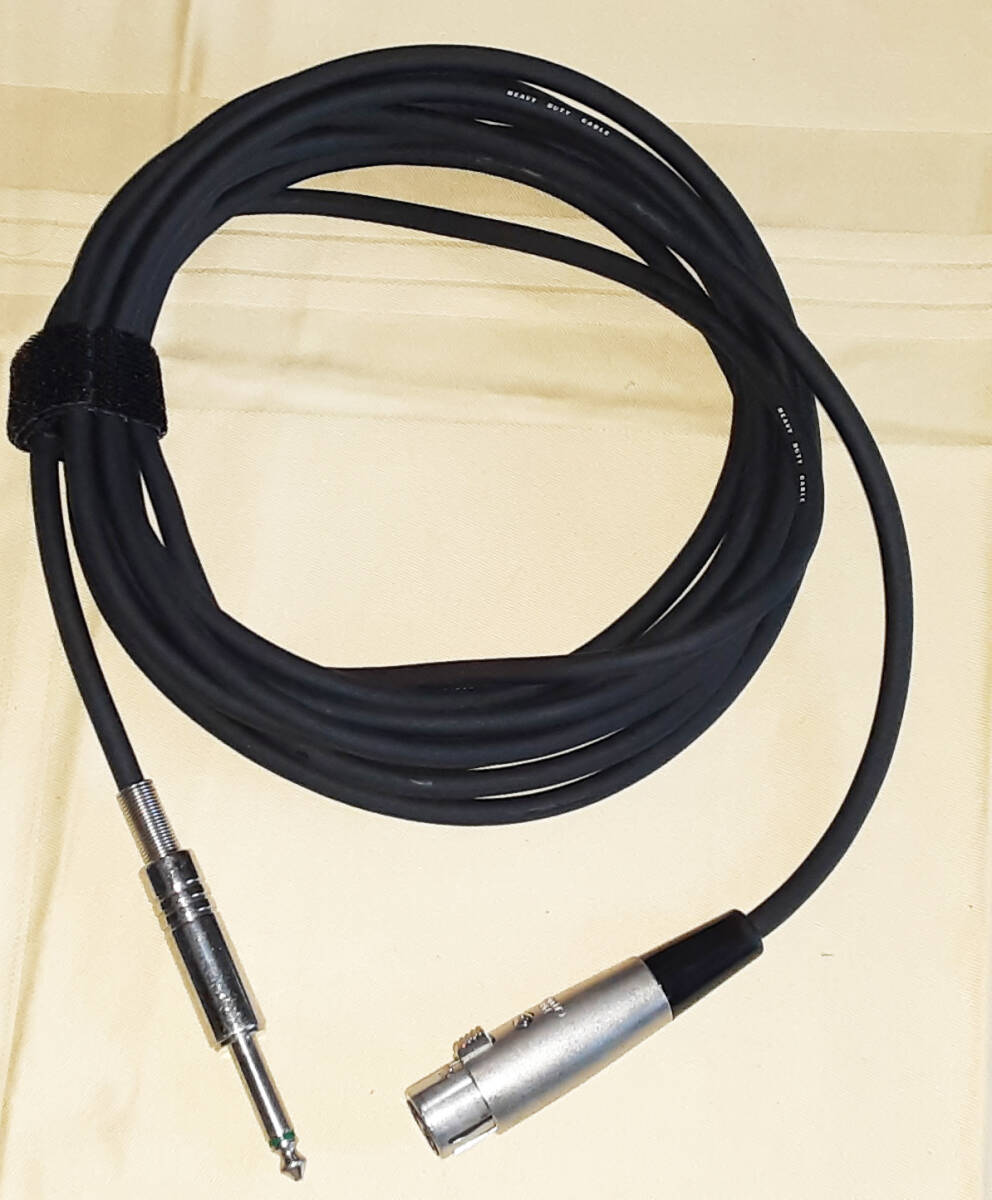 ★MICROPHONE HEAVY DUTY CABLE マイク ケーブル XLR/ジャック★5m★