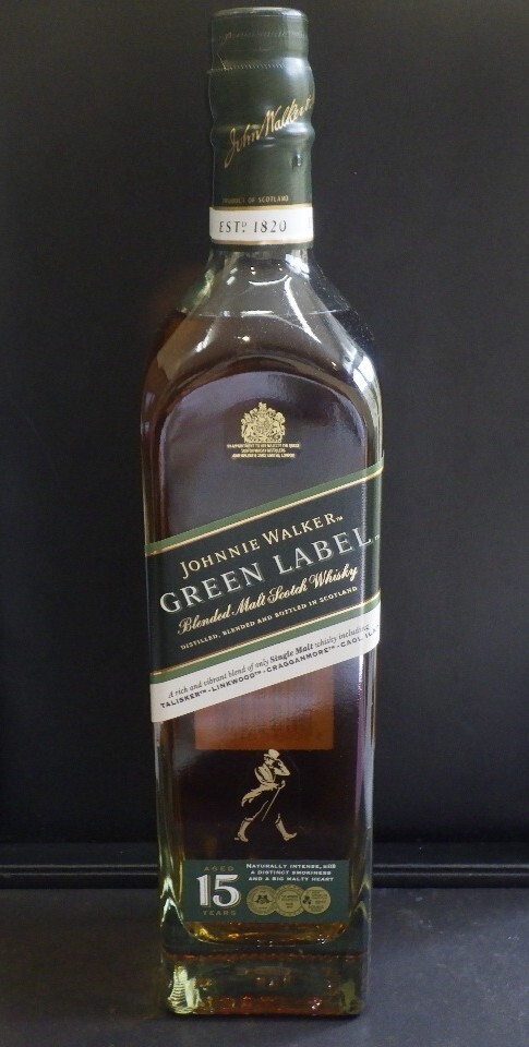 ジョニーウォーカー グリーンラベル 15年 700ml 43% スコッチウイスキー JOHNNIE WALKER　GREEN LABEL