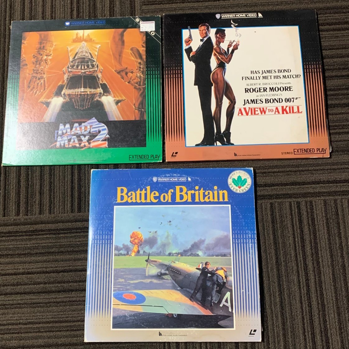 【80】おまとめ WARNER HOME VIDEO AVIEW TO AKILL MAD MAX 2 Battle of Britain レーザーディスク LD ヴィンテージ品