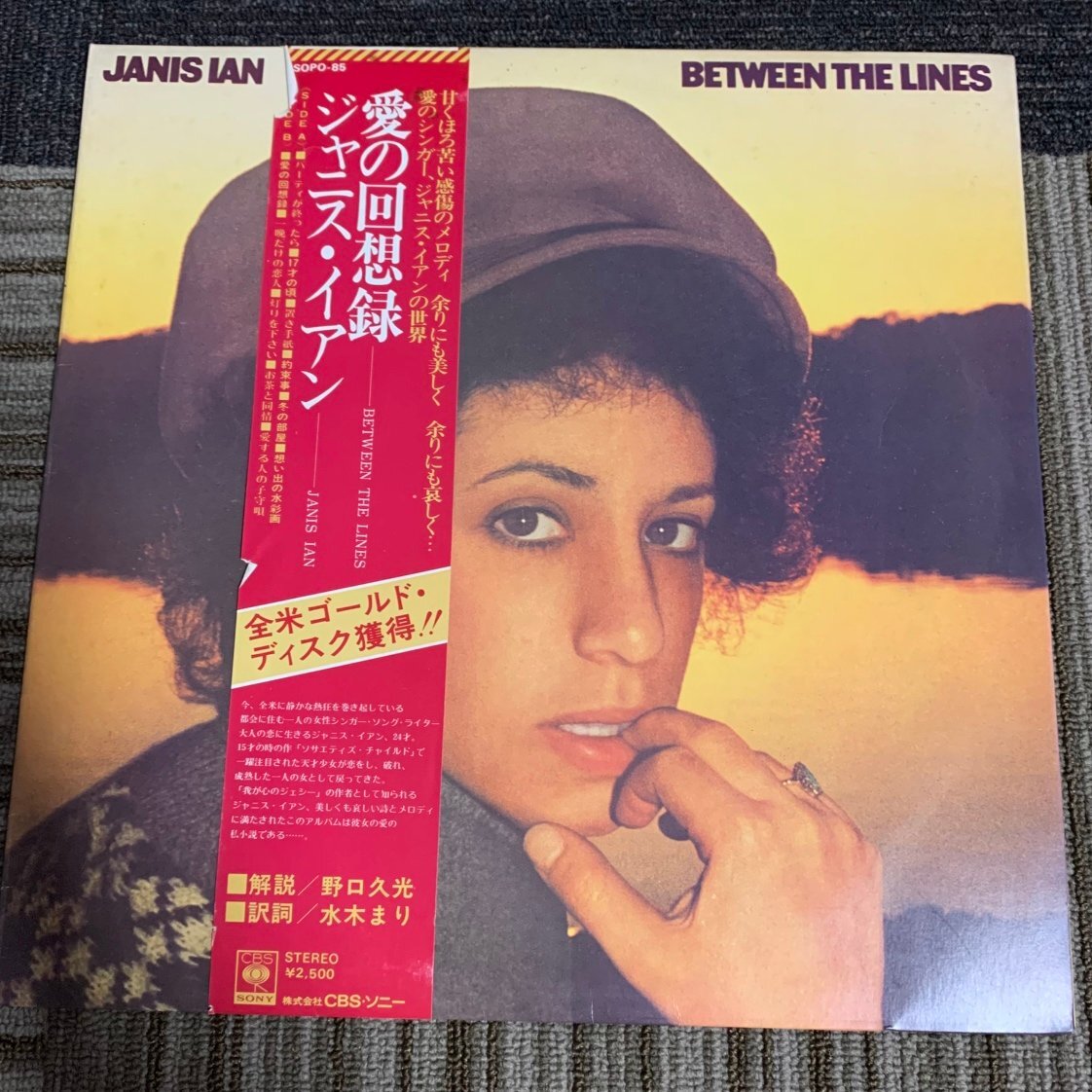 【80】JANIS IAN BETWEEN THE LINES 愛の回想録 ジャニス・イアン レコード 昭和レトロ ヴィンテージ品 価値の分かる方必見
