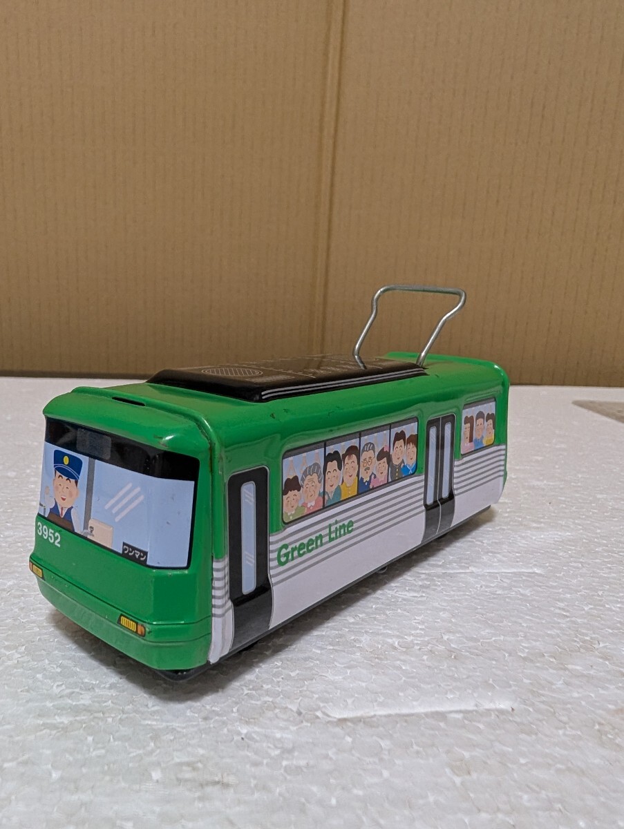 絶版ブリキ玩具 ブリキ屋 ぼくとわたしの路面電車 低床式 グリーン チンチン電車 TING TING TRAIN
