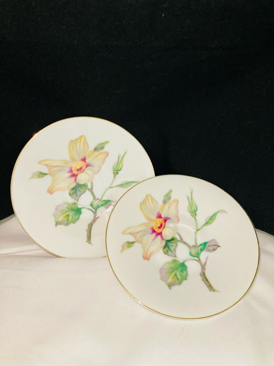 【6E231】JYOTO CHINA 昭和レトロ プレート 皿 食器 2枚 セット 約15cm 中皿 2枚セット 中国皿 