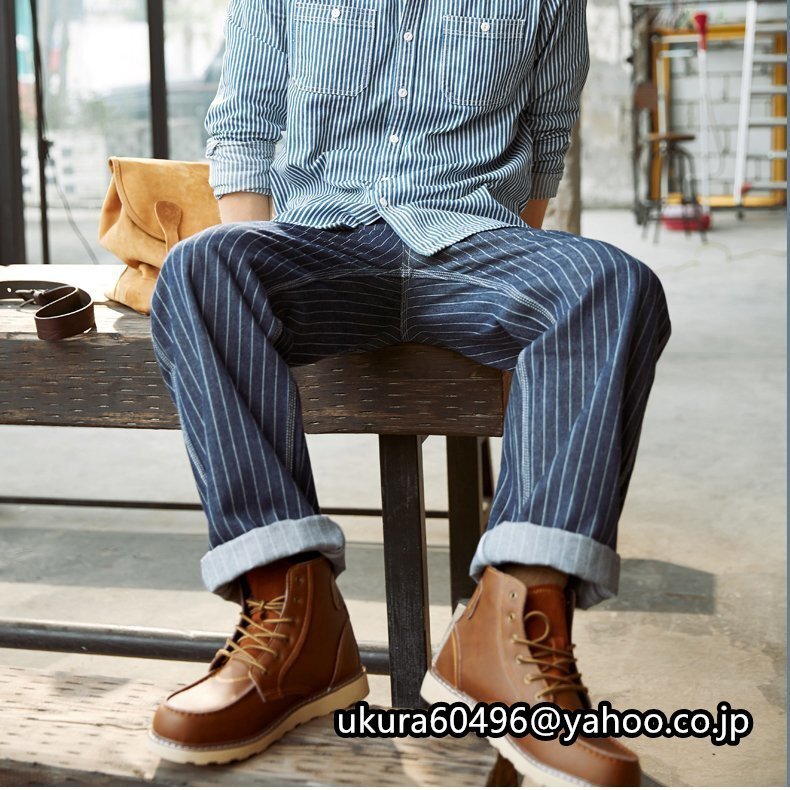 パンツ ジーンズ デニム ウォバッシュ 13.5oz ストレートパンツ メンズ 作業用 オーバーオール XL ウェスト