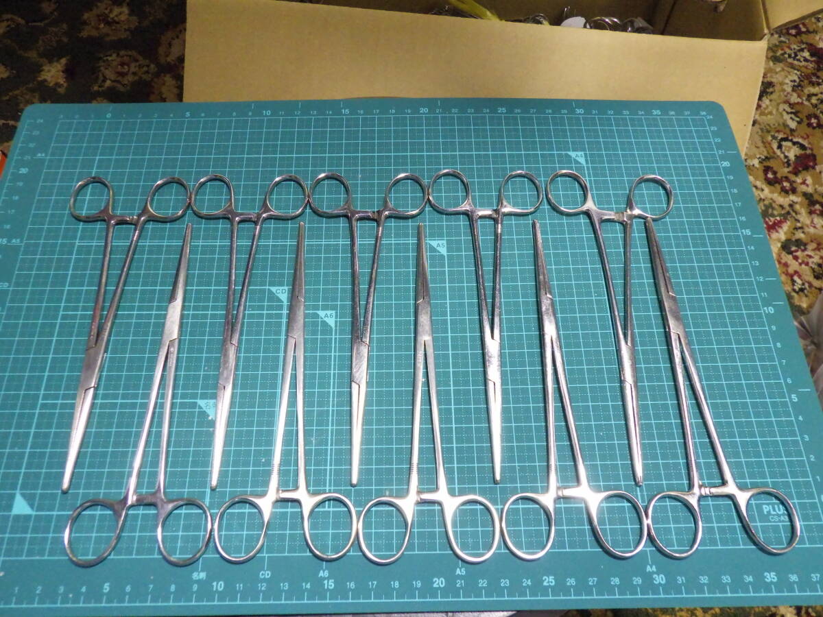 D718# 動作品 手術診療器具 整形外科 Mizuhoika 2412X 鉗子 ピンセット ステンレス 持針器 医療器具 タオル鉗 外科剪刀 10点まとめてセット