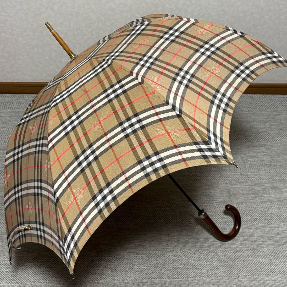 Burberrys BURBERRY 英国製 ロゴジャガード シャドーホースノバチェック　長傘
