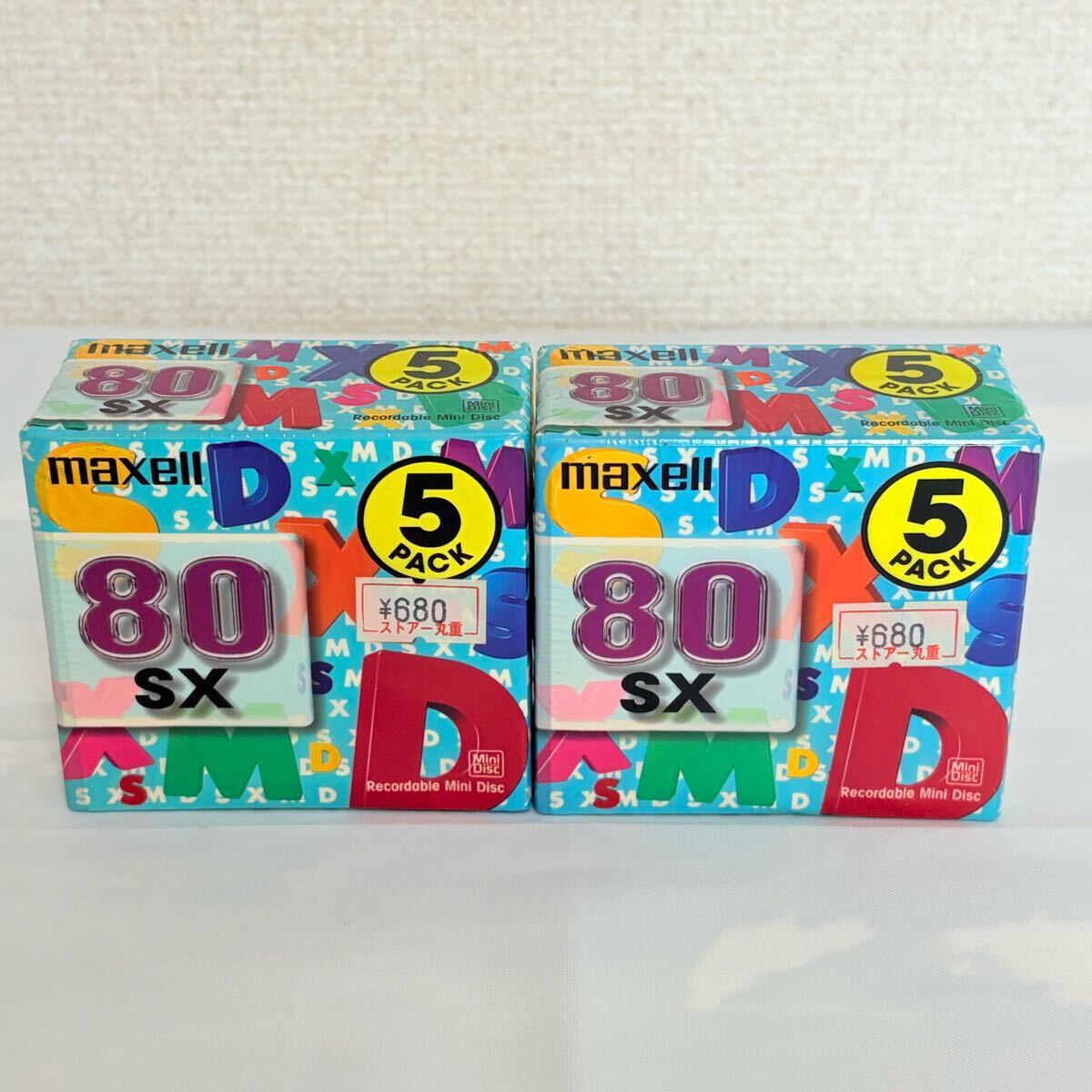 未開封　 maxell MDカセット　80SX 5pack×2個　 記録媒体