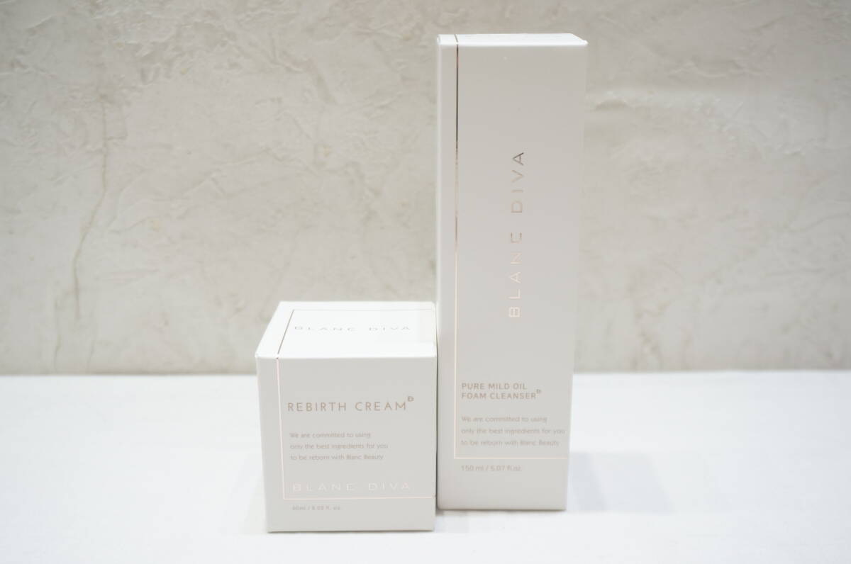 【2004A】2点セット！BLANC DIVA ブランディバ BDPマイルドオイルフォームクレンザー/BDRクリーム まとめ売り 未開封保管品