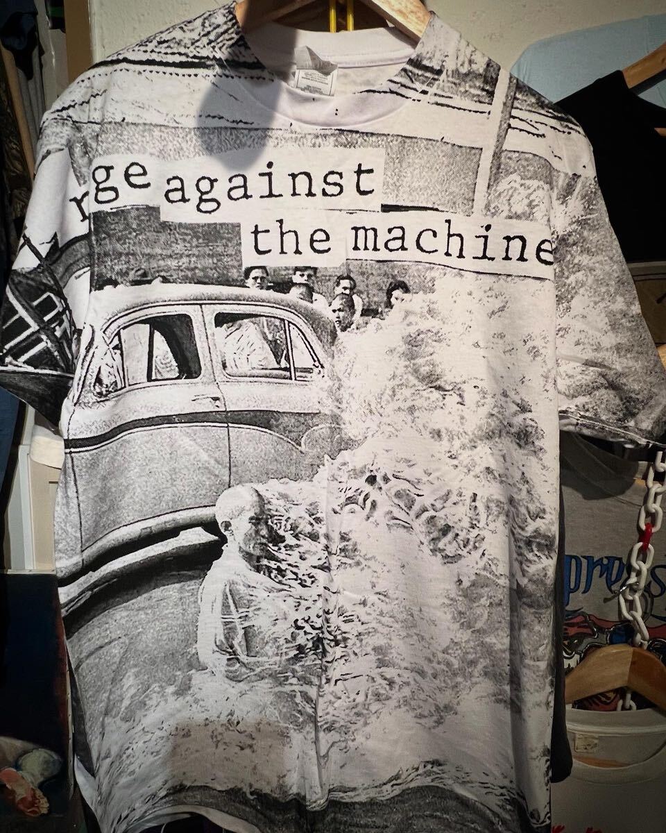 希少！Rage Against the Machine “Self-Immolation” フォトTシャツ 総柄プリント fear of got geeks rule dbruze