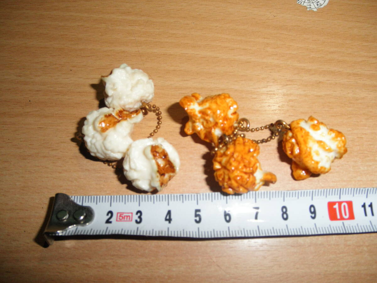 食品サンプルポップコーンキーホルダー2種