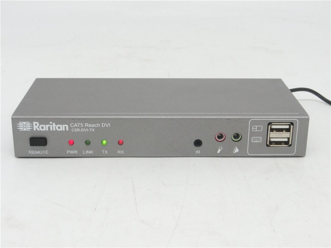 中古品　Raritan CAT5 Reach DVI C5R-DVI-TX DVIエクステンダー通電確認済み　本体のみ　動作不明　ジャンク品　送料無料