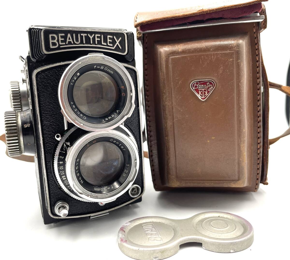 希少な大口系　 80mm　1:2.8　 BEAUTYFLEX　ケース　 キャップ　80 2.8 beautyflex beauty flex 