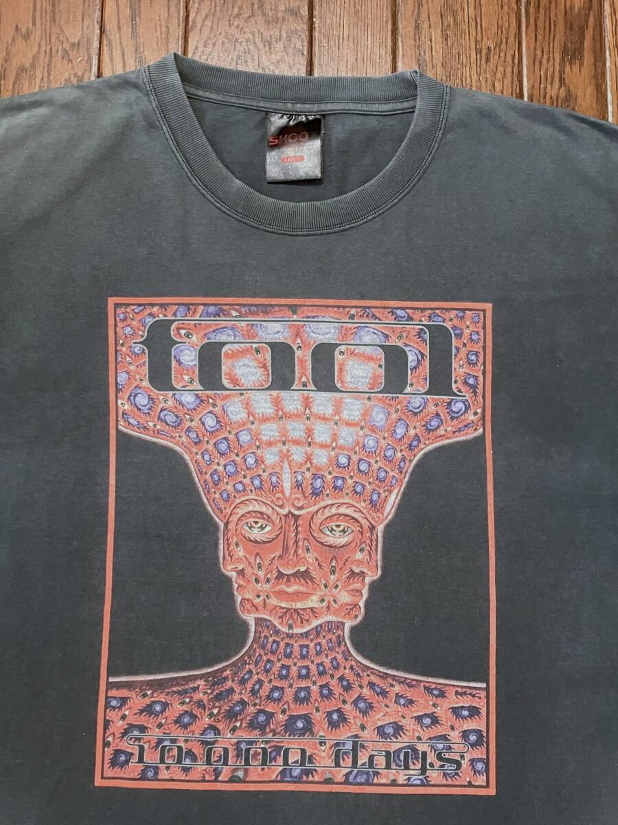 tool トゥール 10000days SHOOTタグ ツアー 両面プリント Tシャツ L フェード ブラック 黒 オルタナティブ メタル ロック バンド バンT