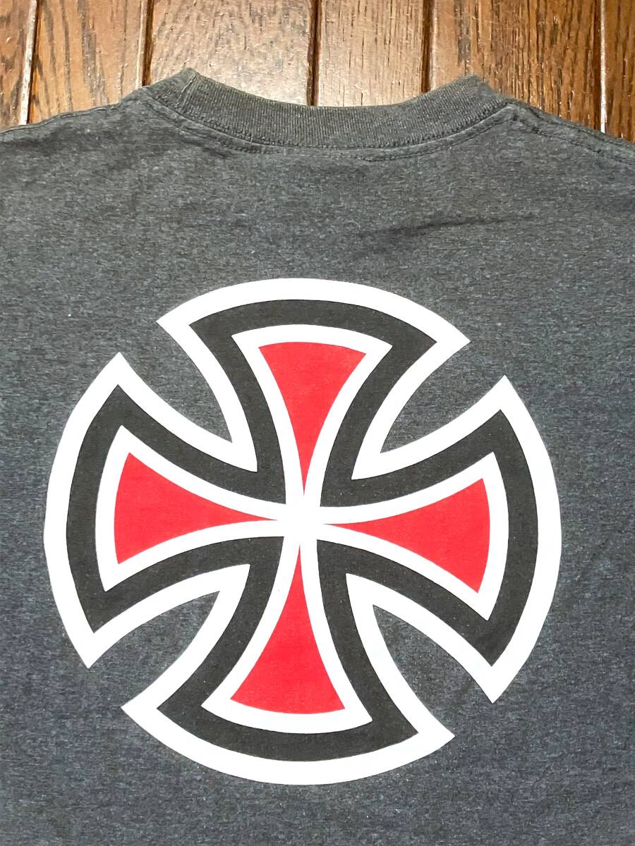 インディペンデント INDEPENDENT アイアンクロス プリント Tシャツ S グレー NHSタグ スケボー トラック スケート スケーター メキシコ製