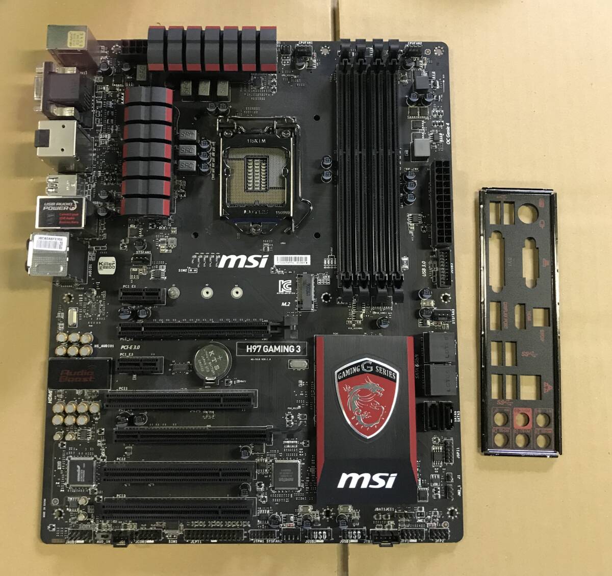 ★中古品 BIOS確認済 MSI H97 GAMING 3 LGA1150 マザーボード IOパネル付属★
