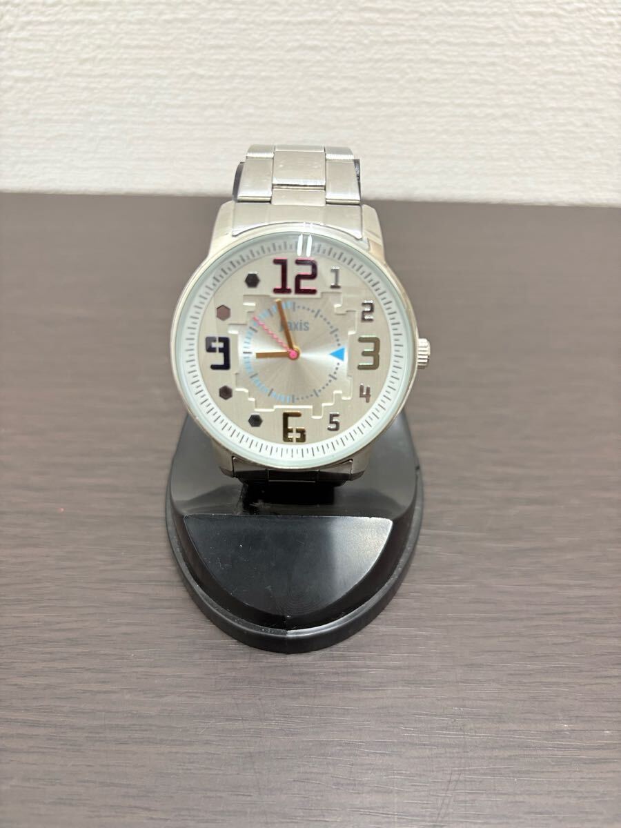J-AXIS BG1006 クオーツ メンズ腕時計 シルバー【中古】不動品