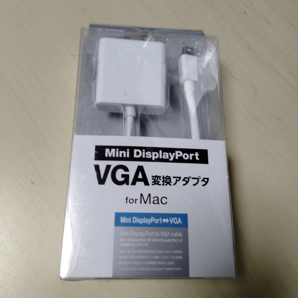◆ELECOM 変換アダプタ Mini DisplayPort-VGA Macに最適 ホワイト AD-MDPVGAWH