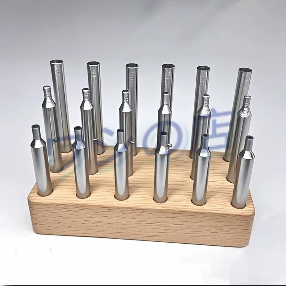 宝石用ドップスティック18個セット、Φ6MM宝石用ステンレススチール製DOPスティック、収納ボックス付き、石ファセット研削盤用