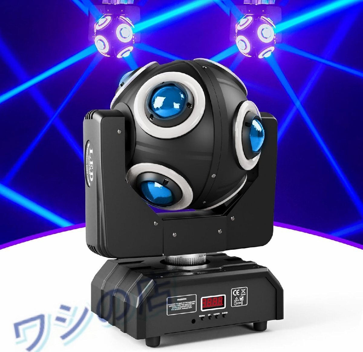 1個 150W 移動ヘッドライト 8 LED RGBW 360°回転 DJライト DMX 512 14CH サウンドアクティベートムービングヘッドビームライト ディスコウ