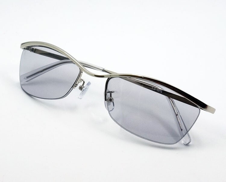 サングラス 高品質 メタル ナイロール 新品 哀川翔 Gackt タイプ UVカット ライトスモーク