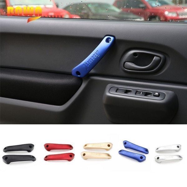 SU039:スズキ ジムニー JB23W JB43W アルミ ドア ハンドル インナー グリップ 左右2本セット【領収発行可】