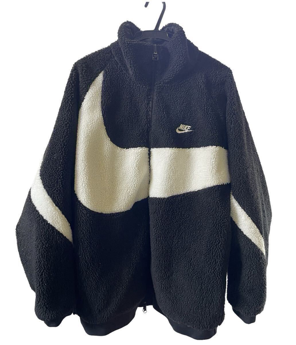 NIKE ナイキ ボアジャケット 無地 リバーシブル ブラック ブランド 冬物 メンズファッション 人気 アウター ジャケット u3411