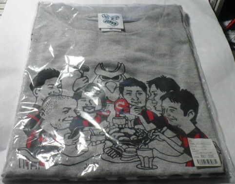 新品?未使用品 soccer Junky(サッカージャンキー)?&JERRYコラボコンサドーレ札幌Ｔシャツ(ジンギスカン)XL グレー 小野伸二・稲本・宮澤他