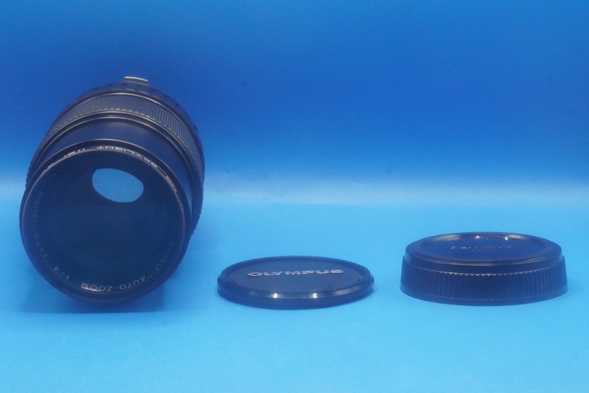 オリンパス OLYMPUS マニュアルフォーカスレンズ OM-SYSTEM ZUIKO AUTO-ZOOM 75-150mm F4 実写確認済 前後キャップ,保護フィルター付属