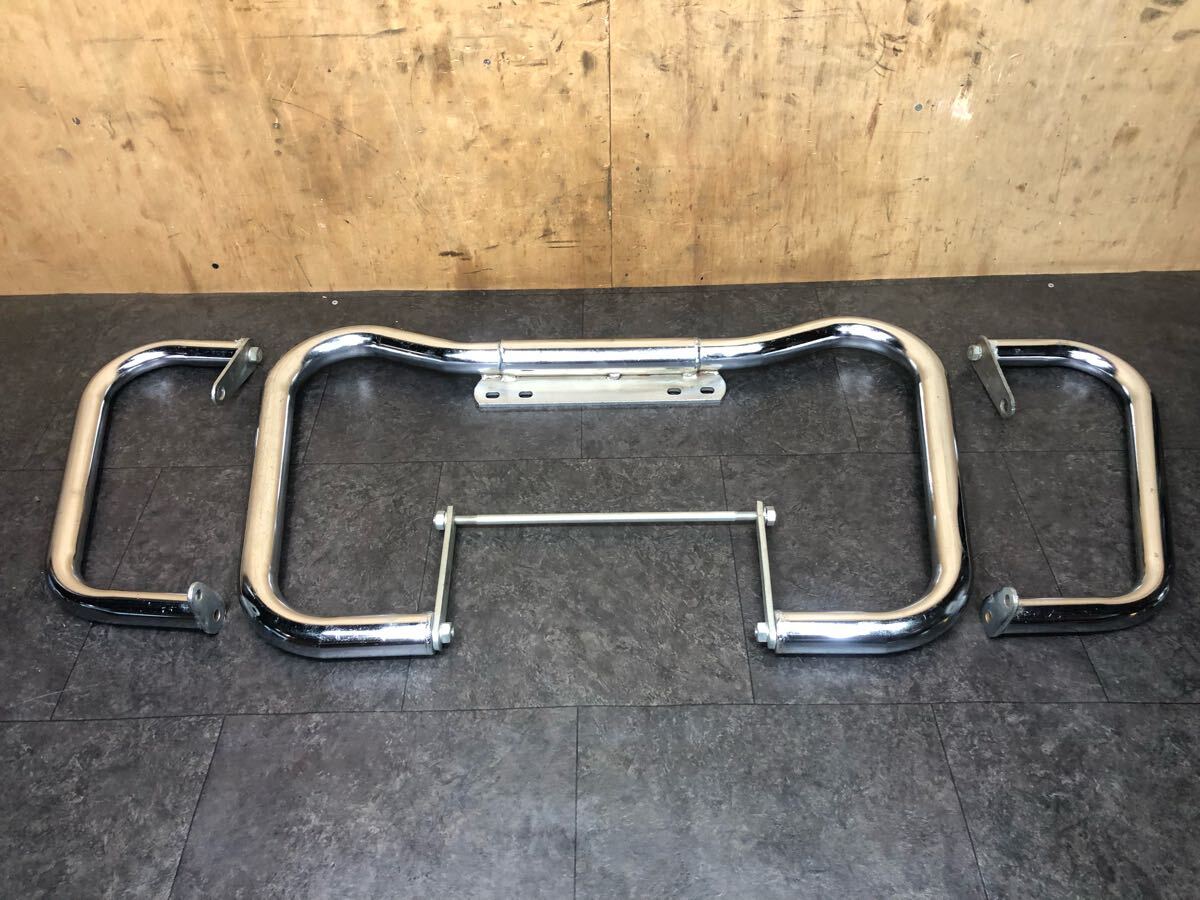 新品 ホンダ CB750Four CB750K エンジンガード ポリスバンパー 前後セット メッキ 極太 当時物 白バイ イノウエ CB550F CB500 ②