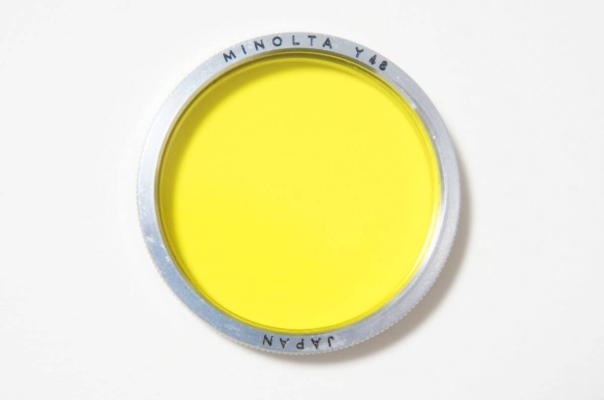 ★良品★[B30mm/BAY1] Minolta Y48 Minoltaflex等用銀枠フィルター [F3484]