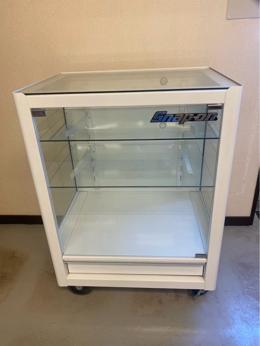 値下げ！　スナップオン Snap-on ガラスキャビネット　工具箱　ガラスケース　ショウケース工具 セット　白　美品