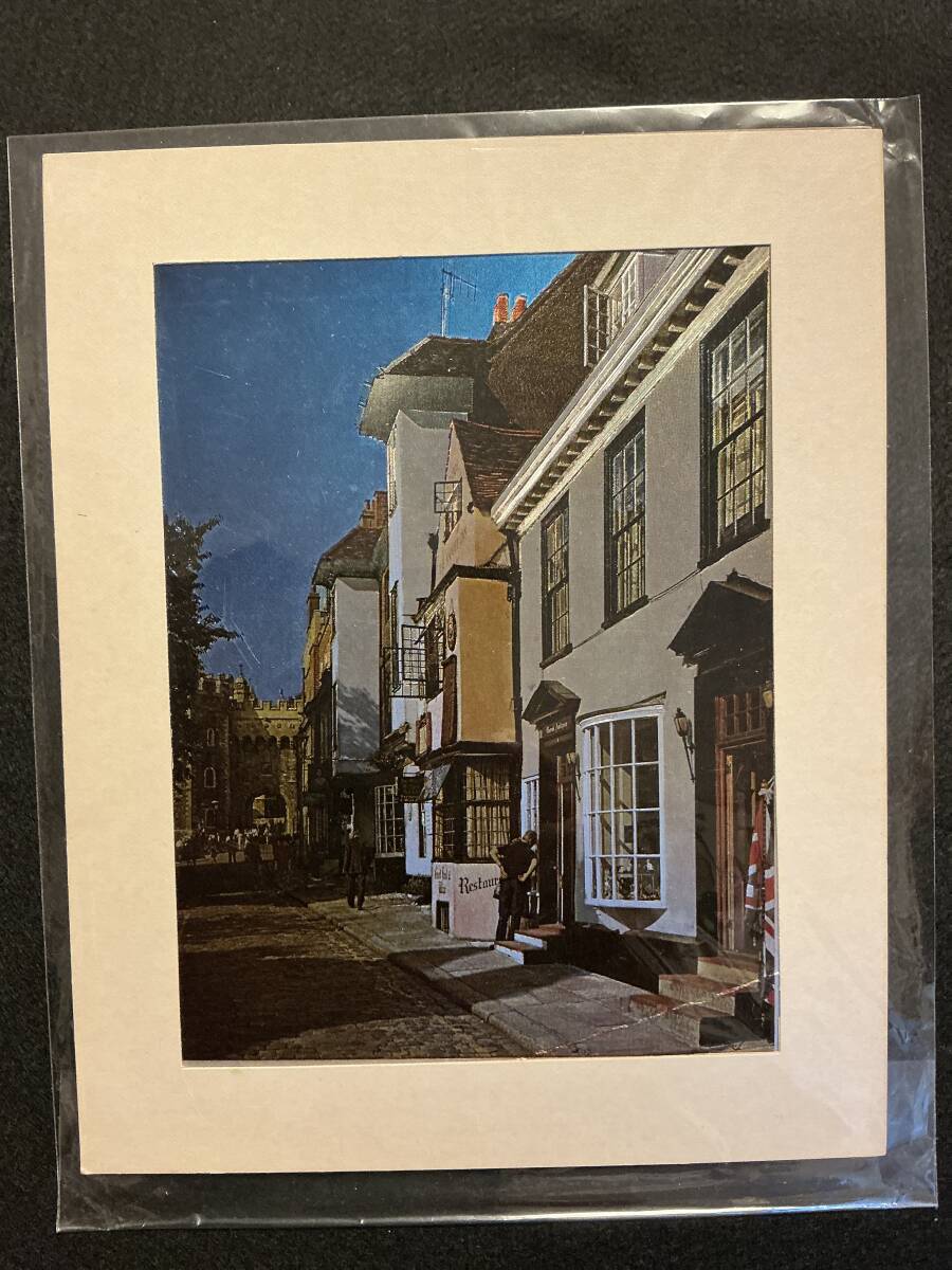 街並み風景画7 詳細は不明です。20cm25cm このプリントは、独自の『デュフェックス プロセス』によりアルミ箔に印刷されています。