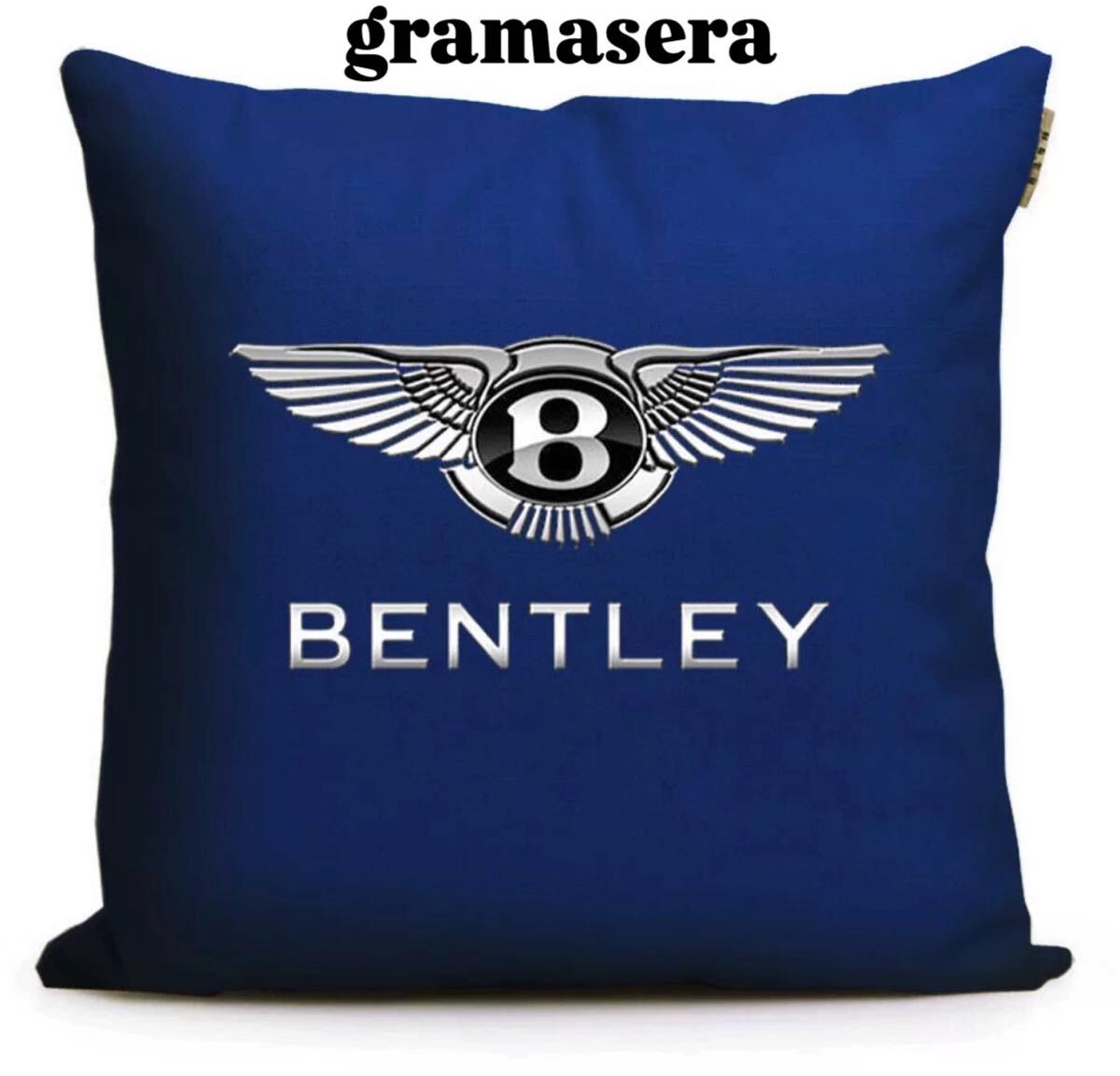 ★レア★ ベントレー　bentley クッション 高品質　ロゴクッション　エンブレム　青