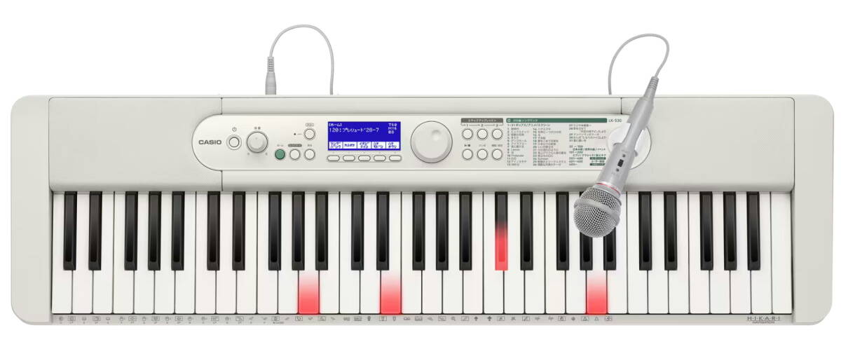 CASIO カシオ　光ナビゲーションキーボード　LK-530　新時代　夜に駆ける等内蔵　内蔵曲200曲　音色数600　