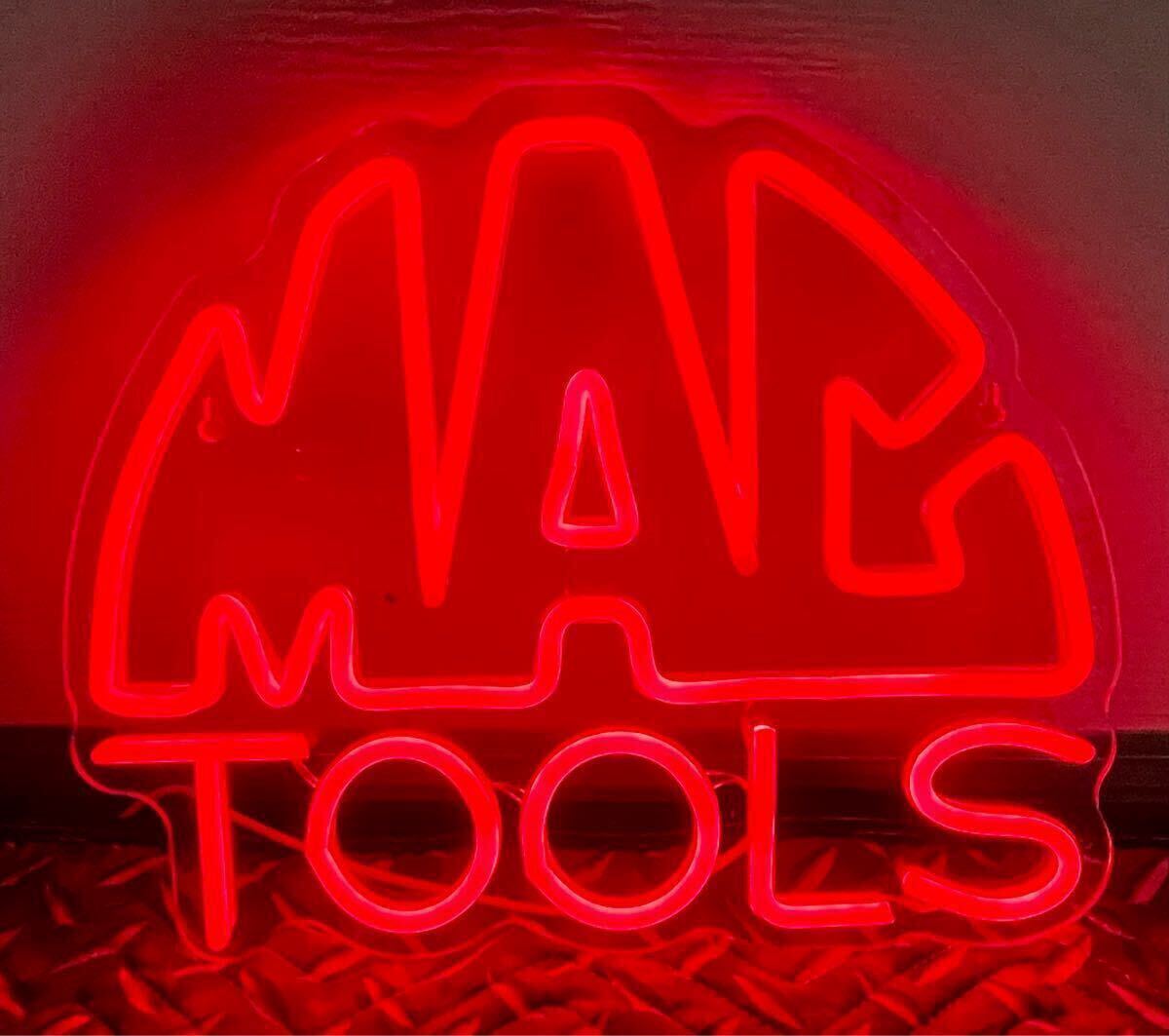 MAC TOOLS LEDネオン ネオンプレート LED看板 USB電源 調光調整 マックツール ロゴマーク ガレージ雑貨 アメリカン雑貨 アメ車 USA工具