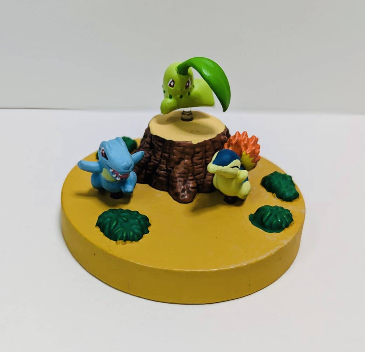 立体ポケモン図鑑　DP12 チコリータ　ヒノアラシ　ワニノコ　ジョウト御三家セット　ポケットモンスター　当時品　貴重 任天堂 TOMY
