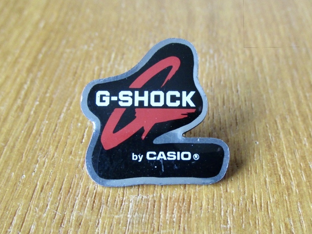 G-SHOCK 当時物 1990年代 CASIO カシオ 広告 ロゴ Gショック 古い ピンバッジ 腕時計 ピンズ #D