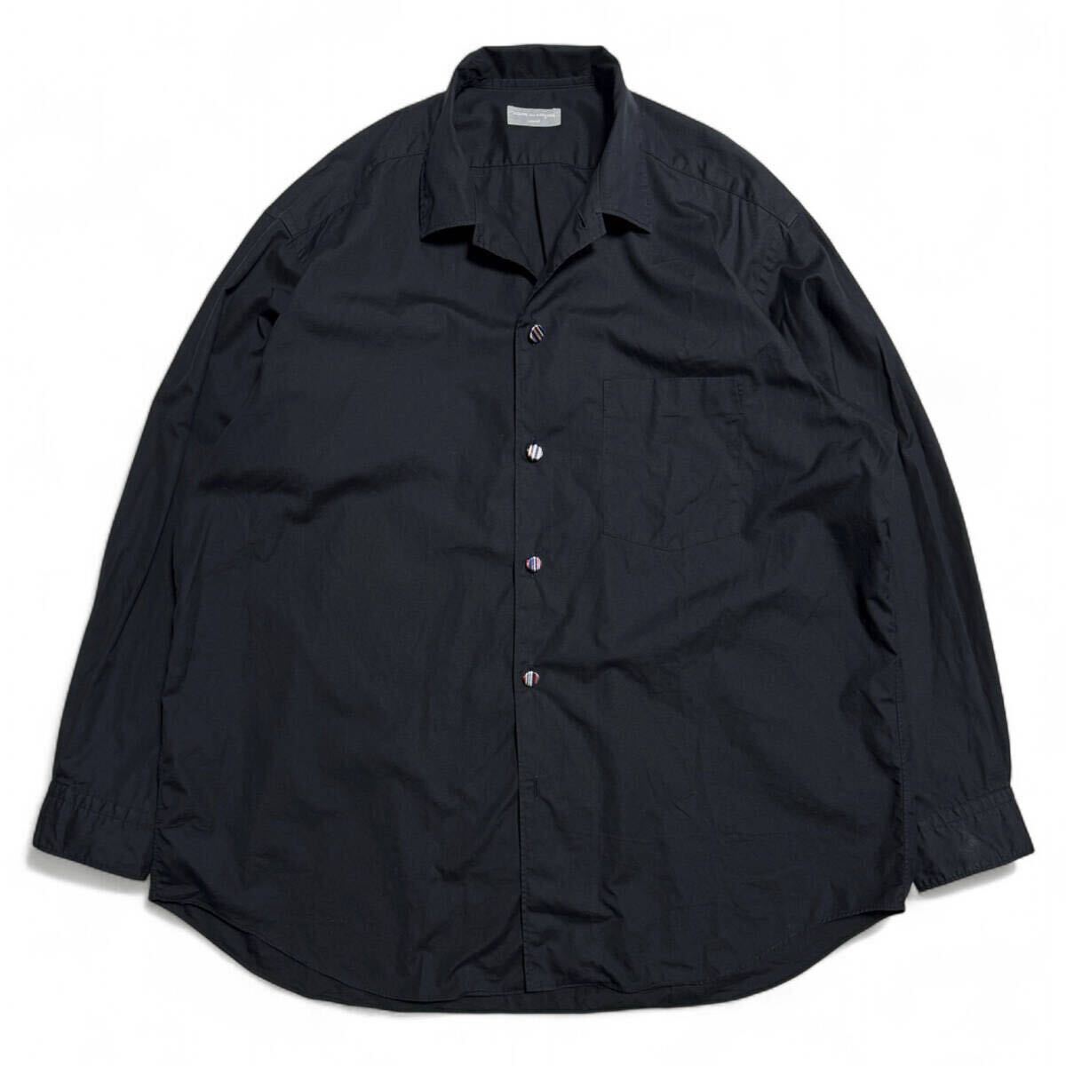 90年代 包みボタン ブロード シャツ 田中オム 田中啓一 コムデギャルソンオム HOMME Broad Covered Button Shirt Keiichi Tanaka Stussy