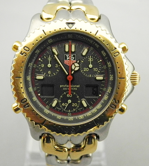 タグホイヤー 液晶不良 TAG Heuer セナ クロノグラフ クオーツ Battery メンズ　CG1122/0　オーバーホール済み