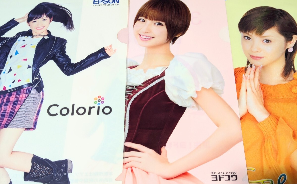 新着New★渡辺麻友 篠田麻里子 松浦亜弥★非売品クリアファイル 3種類セット♪アイドル AKB48 まゆゆ まりこさま あやや
